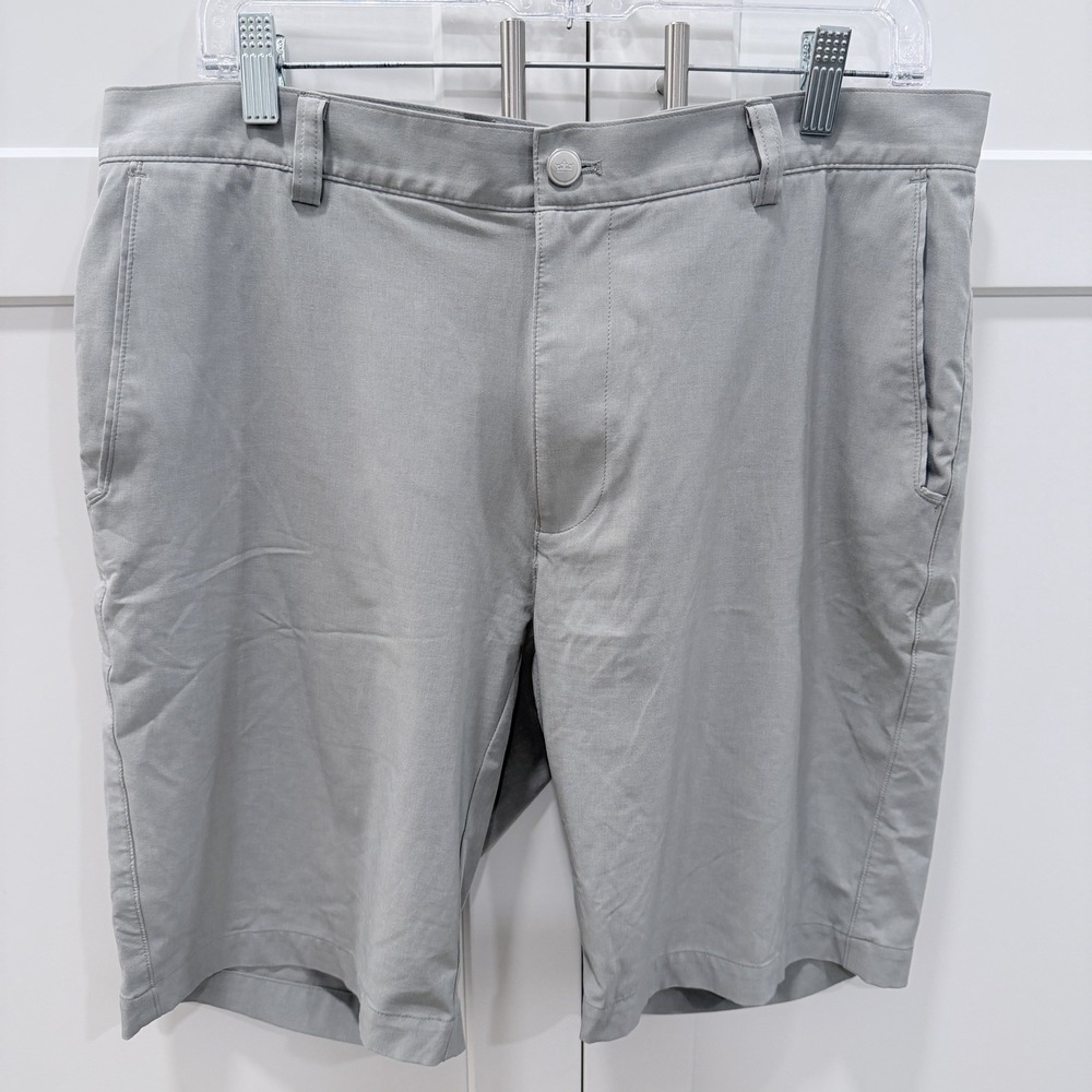 Peter Millar Men's 34 Gray Stretch Golf Shorts Performance Lightweight Golfrcore